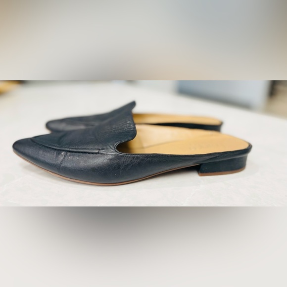 Franco Sarto Shoes - Franco Sarto Black Leather Pointed Toe Slip On Loafers